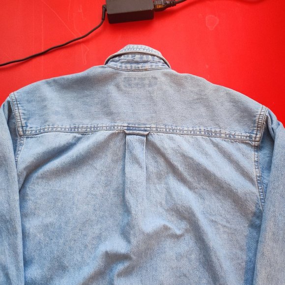 Bluenotes distressed denim jeans casual shirt men's size S - Picture 4 of 5